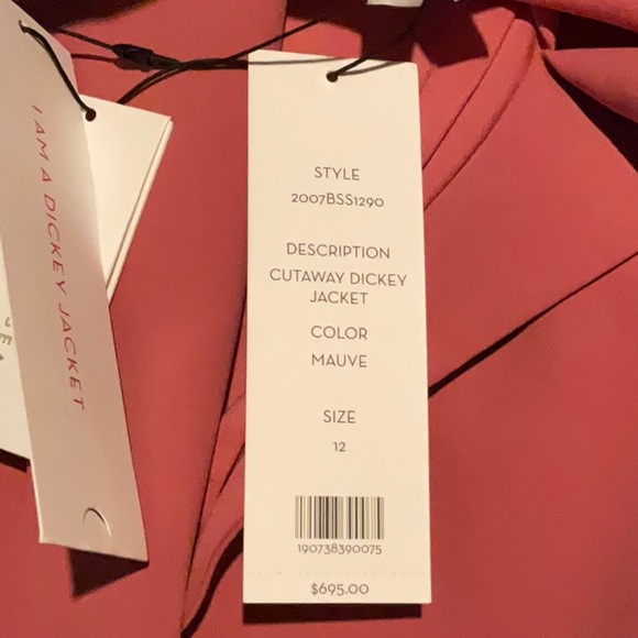 VERONICA BEARD CUTAWAY DICKEY JACKET COLOR MAUVE SIZE 12 - Picture 7 of 16